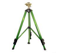 Irrigatore da giardino con testa girevole a 360 gradi e treppiede estensibile in alluminio, resistente alla ruggine, altezza regolabile da 50 a 105 cm, per prato uniforme e aiuole