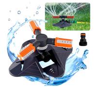 Irrigatore da giardino, girevole a 360 gradi, irrigatore da giardino, irrigatore da giardino con 3 bracci, sistema di irrigazione Gardena per prato, piante, fiori, verdure