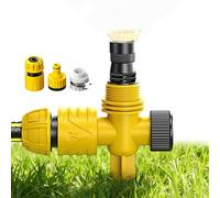 Irrigatore da giardino girevole, resistente e multidirezionale | Irrigatore circolare con picchetto per prato, cortile, terrazza, aiuole, erba, parco, esterno, serra