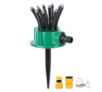 Irrigatore da giardino - Irrigatore automatico rotante a 360 gradi, di irrigazione multi testa in ABS, spruzzatore per prato | strumento per irrigazione piante con dodici ugelli per aiuole da