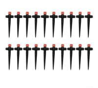 Irrigatore da giardino regolabile con raggio di spruzzo da 1 a 2 m per un'irrigazione efficiente su prati e aiuole (rosso)