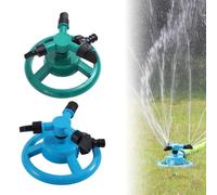 Irrigatore da giardino, regolabile, rotazione a 360 gradi, irrigatore per piante (blu + verde)