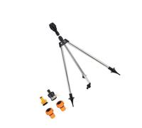 Irrigatore da giardino rotante a 360 gradi su base treppiede regolabile adattatore per tubo da 2,5 cm adatto per patii serre aiuole irrigazione ampia area irrigazione testa