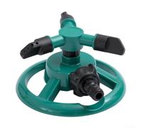 Irrigatore da giardino rotante automatico con bracci a spruzzo regolabili, irrigatore a disco per prato a 360 gradi per irrigazione da cortile, testa ugello in plastica ABS