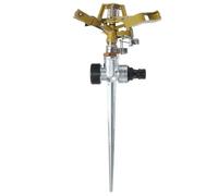 Irrigatore Giardino, Irrigatore a Battente su Picchetto in Metallo con Settore Regolabile 0-360°, Irrigatori da Giardino Ideale per Giardini, Prati e Bordure