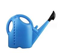 Irrigatore in plastica da 3 l, con beccuccio lungo, con coperchio, grande capacità, per innaffiare il giardino, annaffiatoio vintage (blu, taglia unica)