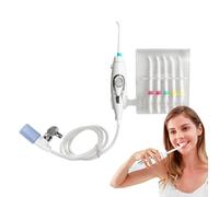 Irrigatore orale non elettrico, irrigatore orale a rubinetto,Rubinetto 6 ugelli, irrigatore orale non elettrico, idropulsore | Sicurezza della cura orale Pulizia dei denti regolabile e durevole p