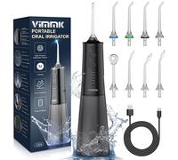IRRIGATORE ORALE SENZA FILI IDROPULSORE DENTALE AD ACQUA NERO PORTATILE EFFICACE