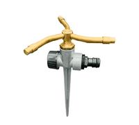 Irrigatore per prati - Irrigatore rotativo a 3 bracci in ottone per, sistema di rotazione a 360° resistente alle intemperie per prato, giardino, fattoria, serra orto, piscina e terrazza