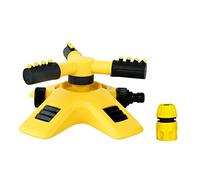 Irrigatore per prato, Irrigatore rotante automatico a 360 gradi Irrigatore per prato a 3 bracci Irrigatore per giardino Dispositivo di irrigazione per cortile (con adattatore G1/2)