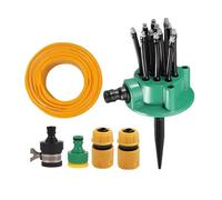 Irrigatore per prato, kit di rotazione automatica a 360 gradi, irrigatore per prato per giardini ampi, per uso esterno, casa, commerciale, residenziale, giardinaggio, piantagione, semina e