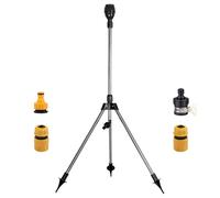 Irrigatore per treppiede - Irrigatore da giardino - Rotante a lungo raggio - Impianto idrico | Irrigatore da giardino con base telescopica in metallo | Irrigatore domestico perfetto per prato, orto e