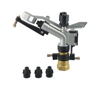Irrigatore regolabile a 360° con kit di ugelli, filettatura NPT da 1", raggio di spruzzo 20-26 m, per agricoltura, prato, giardinaggio, polvere