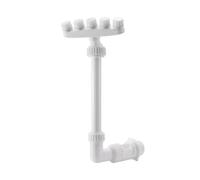 Irrigatore regolabile per piscine fuori terra e interrate con 5 ugelli, controllo direzionale a 360°, per piscine a spruzzo Testina Rotante per Rubinetto (White, 37X19X18cm)