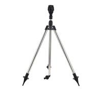 Irrigatore rotante a treppiede in acciaio con supporto telescopico per irrigazione, treppiede con inserto a terra in acciaio, rotazione a 360 °