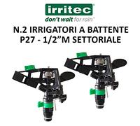 Irrigatore settoriale a battente 1/2" M regolabile P27 irrigazione prato N. 2 pz