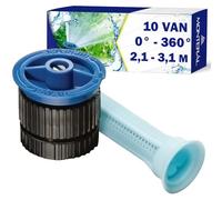Irrigatore Ugello 10 VAN per Irrigazione Giardino con Settore di Irrigazione Regolabile da 0° a 360° e Raggio di Azione Fino a 2,1-3,1 m Garanzia di 10 Anni - MONTERAL