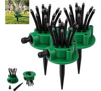 Irrigatori, 360 Multi Directional Lawn Sprinkler, Even Watering for Yards & Gardens with Adjustable Spray Heads for Quick Setup & Summer Cooling (3 PCS)
