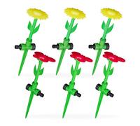 Irrigatori giardino set 6 innaffiatore sprinkler prato spruzzino 34 x 10 cm