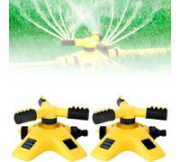 Irrigatori per prati, con rotazione automatica a 360°, irrigatore da giardino oscillante a 360°, con ampio braccio e attacco per tubo, sistema di irrigazione automatico per erba (giallo, 1 pezzo)