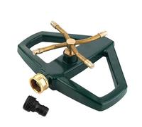 Irrigatori pulsanti in metallo con base in metallo, irrigatore rotante automatico a 4 bracci Irrigatore a impatto pulsante a 360 gradi Irrigatore ad impulso in lega di zinco resistente per irrigazione
