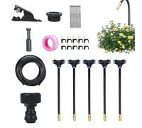 Irrigazione Automatica | Giardino Nebulizzazione | Kit Irrigazione Ad Alta Pressione Rapida | Set 5m Con Ugelli Rotanti 360° Per Serre, Terrazze, Aiuole, Balconi, Vivai E Orticoltura Domestica