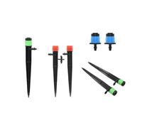 irrigazione da giardino 100 pezzi da 13 cm a 360 gradi, irrigatori a gorgogliatore, emettitori regolabili, gocciolatori d'acqua, tubo flessibile da 4/7 mm(B)