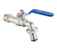 Irrigazione industriale e domestica blu in lega di zinco da giardino con doppio nipplo rubinetto for balcone esterno per il giardino(B and C)