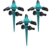 Irrigazione Per Prato, 3 Pezzi Irrigatori d'Acqua Automatici, Irrigatore Per Prato, Irrigatore Giardino Rotante, Sistemi Di Irrigazione Per Giardini, Prati, Irrigazione Pastorale