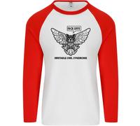 Irritabile Gufo Sindrome Bowel Ibs Divertente Uomo L/S Baseball T-Shirt