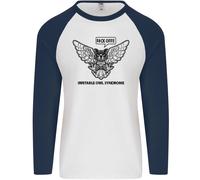 Irritabile Gufo Sindrome Bowel Ibs Divertente Uomo L/S Baseball T-Shirt
