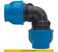 IRRITEC Raccordi Nylon Gomito 90° mm 25x25 Pezzi 10 IQ9132000U250