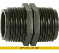 IRRITEC Raccordi Nylon Nipplo 1 / 2 per 1 / 2 pz 50 IR60720M0N200