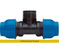 4376 Q.TA' 10 RACCORDO POLIPROP TEE FEM D 32X 1 X32MM