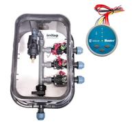 Irritop Set di 3 valvole Bluetooth standard con Hunter NODE-BT e Hunter PGV 101 elettrovalvole per irrigazione per tubi in PE da 25 mm (montabili) (guarnizione O-ring)