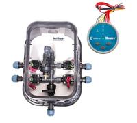 Irritop Set di 4 valvole Bluetooth standard con Hunter NODE-BT e Hunter PGV 101 elettrovalvole per irrigazione per tubi in PE da 25 mm (montabili) (guarnizione O-ring)