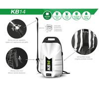 Irroratore portatile a batteria Comet KB14 - a zaino 14lt