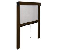 IRS Zanzariera finestra avvolgibile verticale (80 cm x h. 160 cm) Marrone