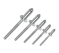 irsa24 500 X rivetti ciechi con testa piatta e rivetto scanalato ISO 15983 in acciaio inox A2/A2 2,4 X 6 rivetti
