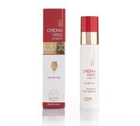 irsan Crema Viso Collo e Decolletè Levigante Antietà con Acqua termale, Tri-Peptide, Burro di Karite’, Aloe, Acido J. e Camomilla. 50 ml