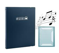 Irtyif Porta Spartiti Musicali A4,Raccoglitore Porta Spartiti Musicali,Cartella Spartiti in Plastica,Cartelle Portaspartiti per Fogli in Formato A4 con 30 Pagine,per Spartiti,Pianoforte(Blu)