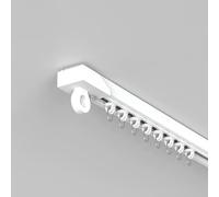IRUGS Binario per Tende Autoadesivo, 50-600cm Asta per Tende Senza Trapano,Montaggio A Soffitto O A Parete, Binario di Tendaggio per Casa, Ufficio, Caravan(White-A,250cm/8.2ft)