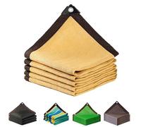 IRUGS Tenda Parasole al 70% con Occhielli, Vela Ombreggiante 4x8,0 M 10x10 M per Patio, Serra, Rete Parasole con Protezione Solare, 5 Colori(Beige,5.0 * 5.0m/16.4 * 16.4ft)