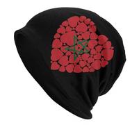 IRUHHGU Amo Il Marocco Orgoglioso di Essere Marocchino Bandiera Marocco Bonnet Cappelli Autunno Inverno Outdoor Skullies Berretti Cappello Primavera Dual-Use Caps