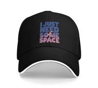 IRUHHGU Berretto da Baseball Casual Estivo Lettera d'Arte Stampato Cappello da Camionista per Adulti a Prova di Sole Ho Solo Bisogno di Un po' di Spazio Streetwear Snapback cap