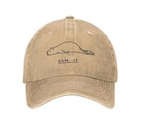 IRUHHGU Dam It Beaver Cappelli da Baseball retrò Distressed Cotone Sun cap Unisex Outdoor Summer Regolabile Fit Caps Cappello
