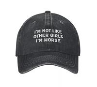 IRUHHGU Donna Uomo Non Sono Come Le Altre Ragazze Sono Peggio Berretto da Baseball Stampato Cappello da Camionista Regolabile Cappello da papà Cappellino Snapback da Baseball