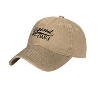 IRUHHGU Leggenda dal 1983 Berretto da Baseball Logo Popolare Classico da Uomo Lavato Cappello da Camionista Casual Personalizzato all'aperto Snapback cap Idea Regalo