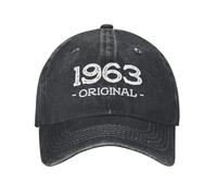 IRUHHGU Personalizzato Classico Unisex Cotone Nato nel 1963 Anno di Nascita Berretto da Baseball Adulto Regolabile Cappello da papà Uomo Donna All'aperto