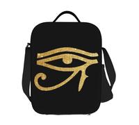 IRUHHGU Personalizzato Egitto Occhio di Horus Sacchetto di Pranzo Isolato per Le Donne Antica Cultura Egizia Termica Cooler Pranzo Box Office Picnic Viaggio